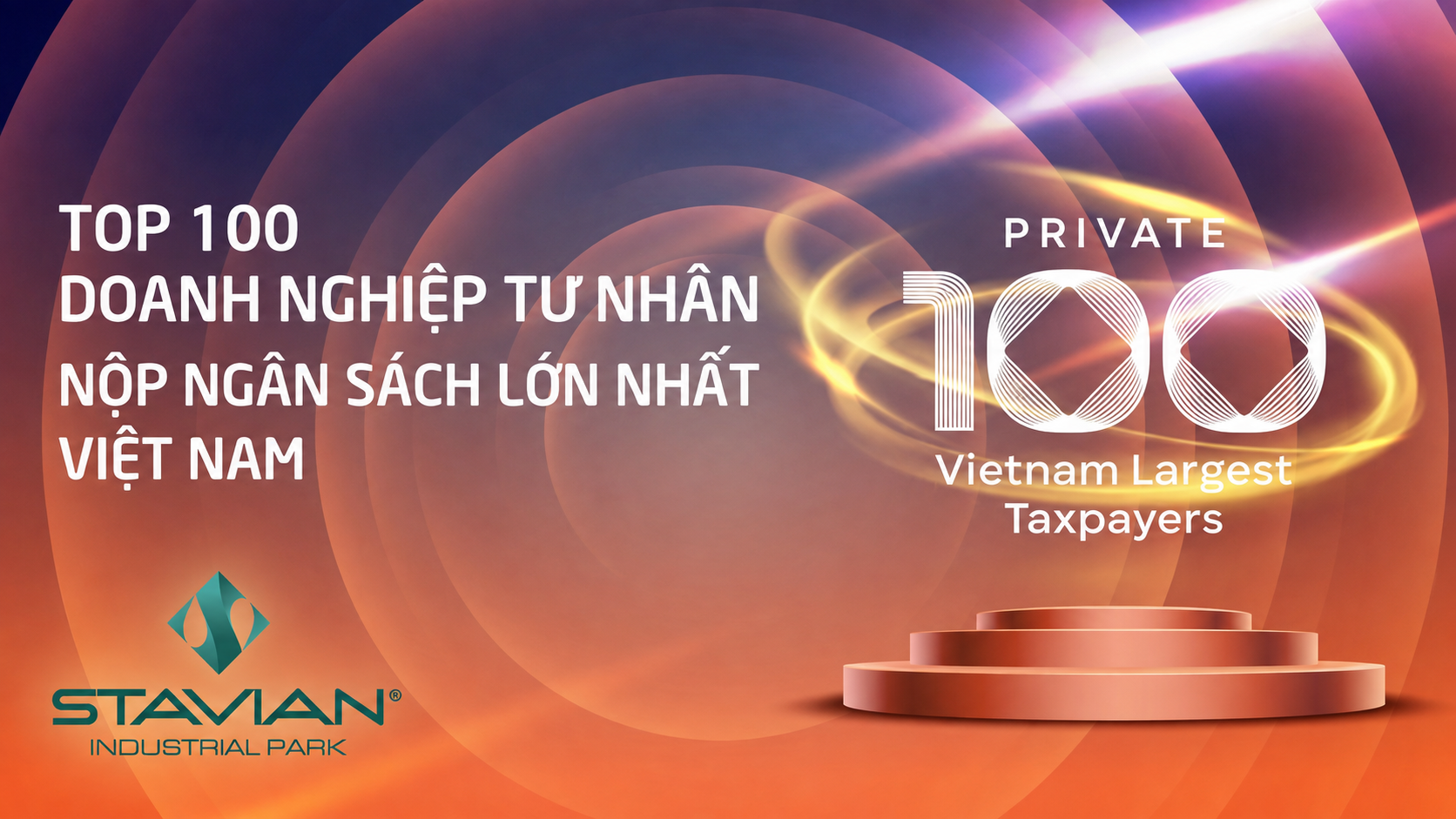 STAVIAN GROUP GÓP MẶT TRONG TOP 100 DOANH NGHIỆP TƯ NHÂN NỘP NGÂN SÁCH LỚN NHẤT VIỆT NAM NĂM 2026